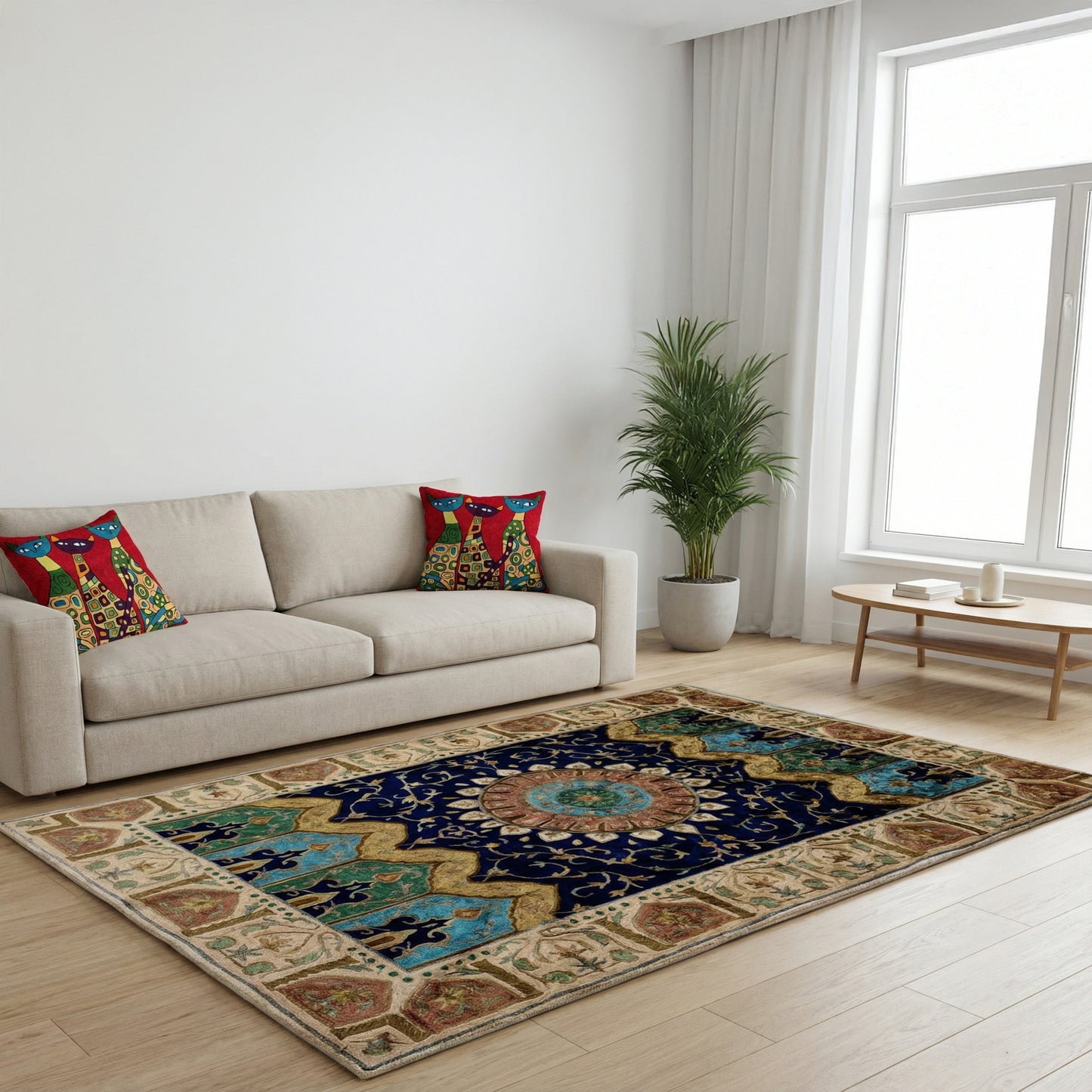 Kashmiri Chain Stitch Rug