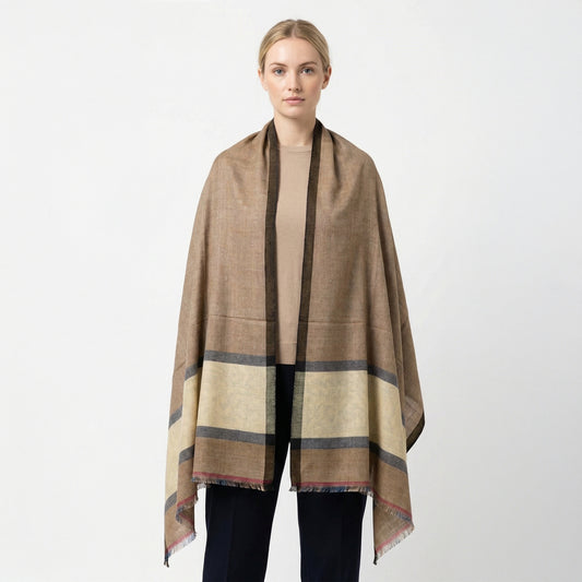 Plaid Pashmina Shawl